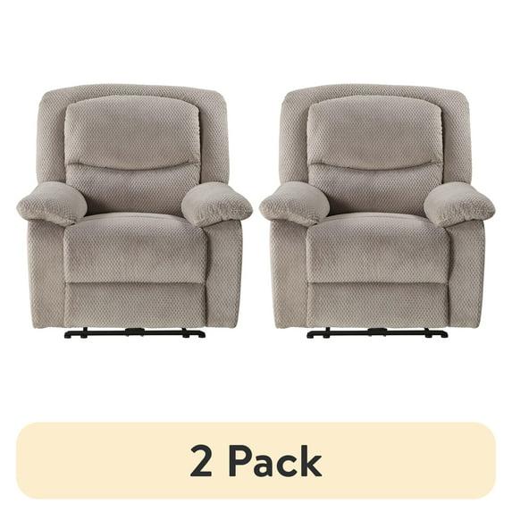 Serta Push-Button Power Recliner with Deep Body Cushions, Upholstered, Multiple Colors