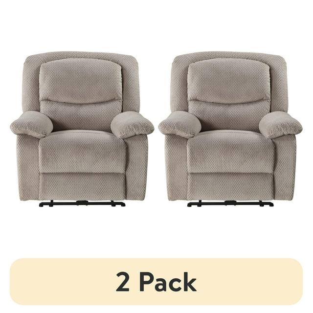 Serta Push-Button Power Recliner with Deep Body Cushions, Upholstered, Multiple Colors