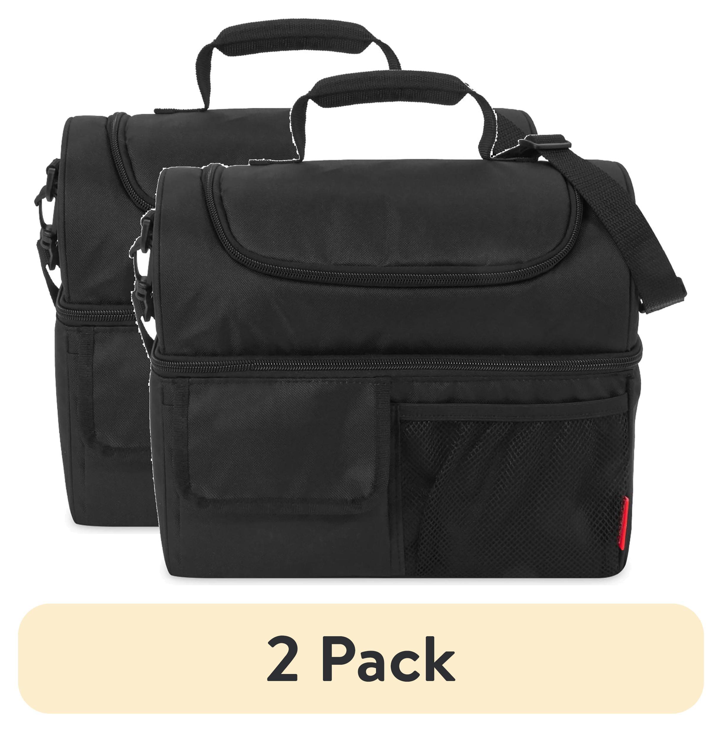 Thermos Dual Compartment Adult Lunch Size Cooler, Black