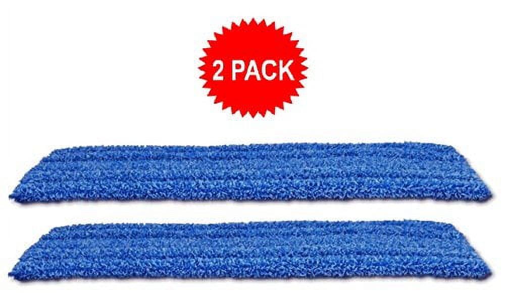 2-pack of 18 inch Inch Premium Microfiber Wet Mop Pads for Professional Commercial Microfiber Mops