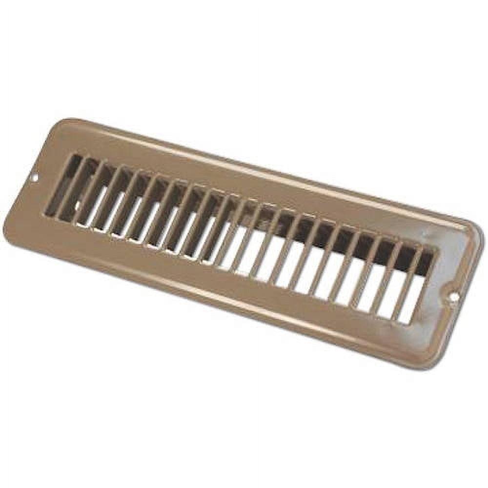 Brown 11-1/2 Inch Rectangular Metal Floor Register