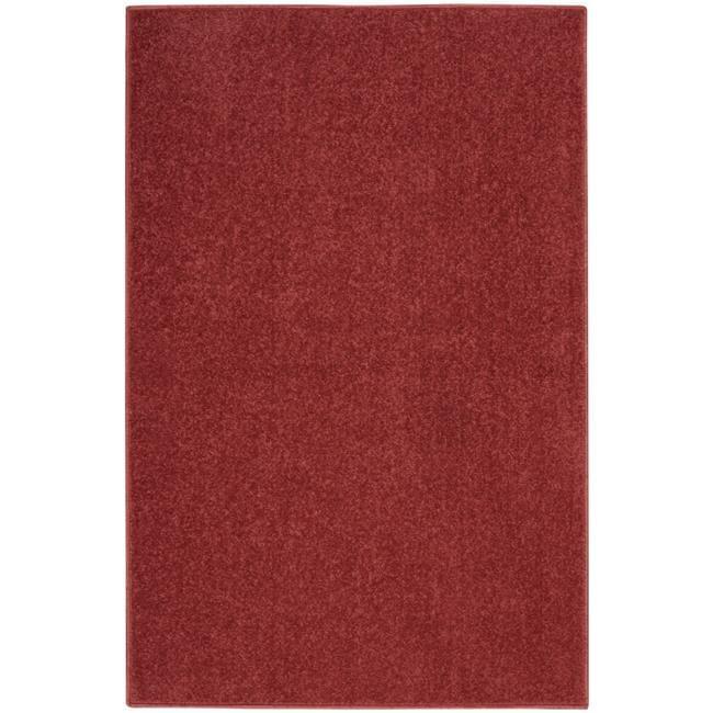 Brick Red Synthetic Indoor/Outdoor Runner Rug, 2' x 4'