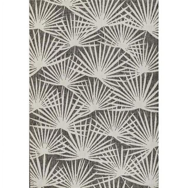 Novogratz Villa Floral Gray/White Indoor / Outdoor Area Rug