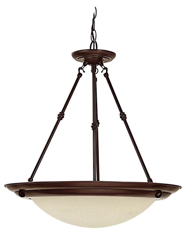 20 Inch 3 Light Pendant In Traditional Style 20 High By 20.75 Wide-Burnished Bronze Finish    -Traditional Installation Capital Lighting 2720Bb