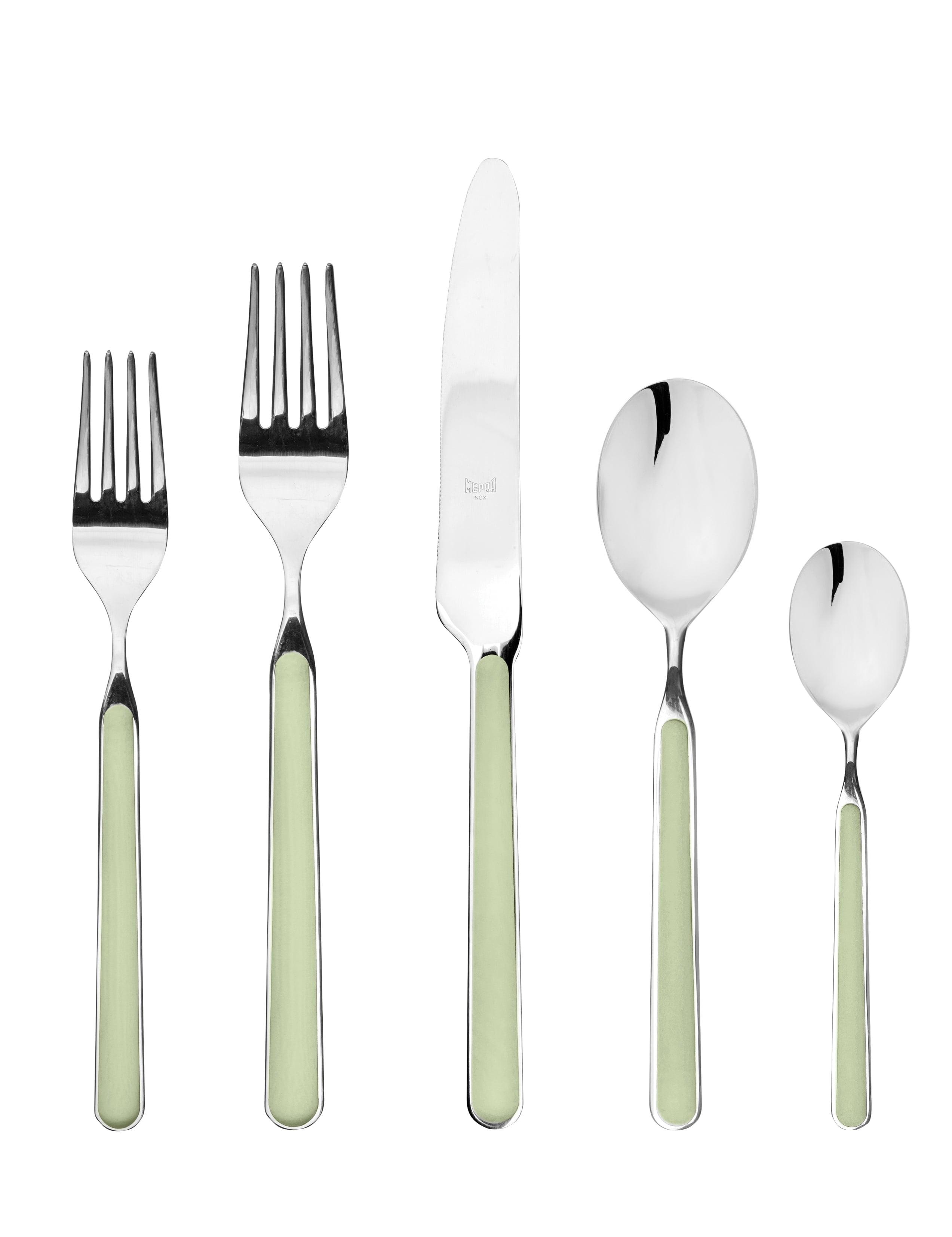 Elegant Fantasia 20-Piece Silver Stainless Steel Flatware Set