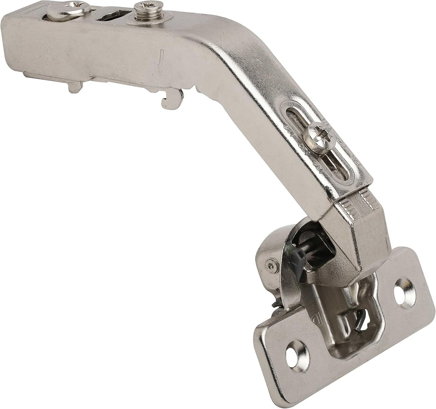 DTC 20-Pack Bi-Fold Corner, Lazy Susan Self Closing 135-Degree Kitchen Cabinet Door Hinge, Nickel Plated