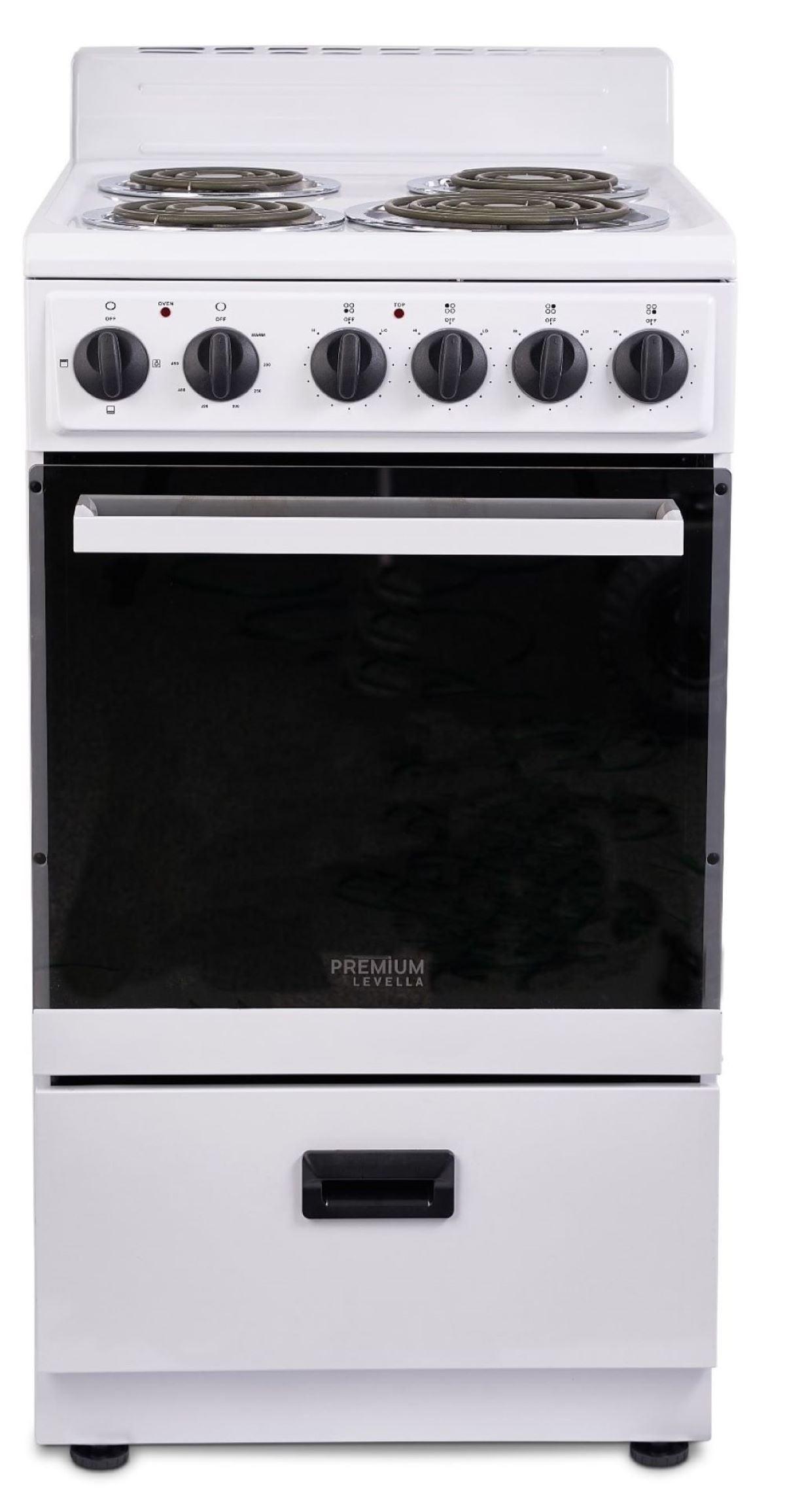 Premium Levella 20" 2.2 Cubic Feet Smart Electric Free Standing Range with 4 Burners