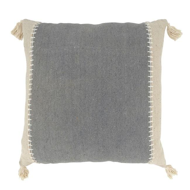 Saro Gianni Collection Tassels Cotton Throw Pillow