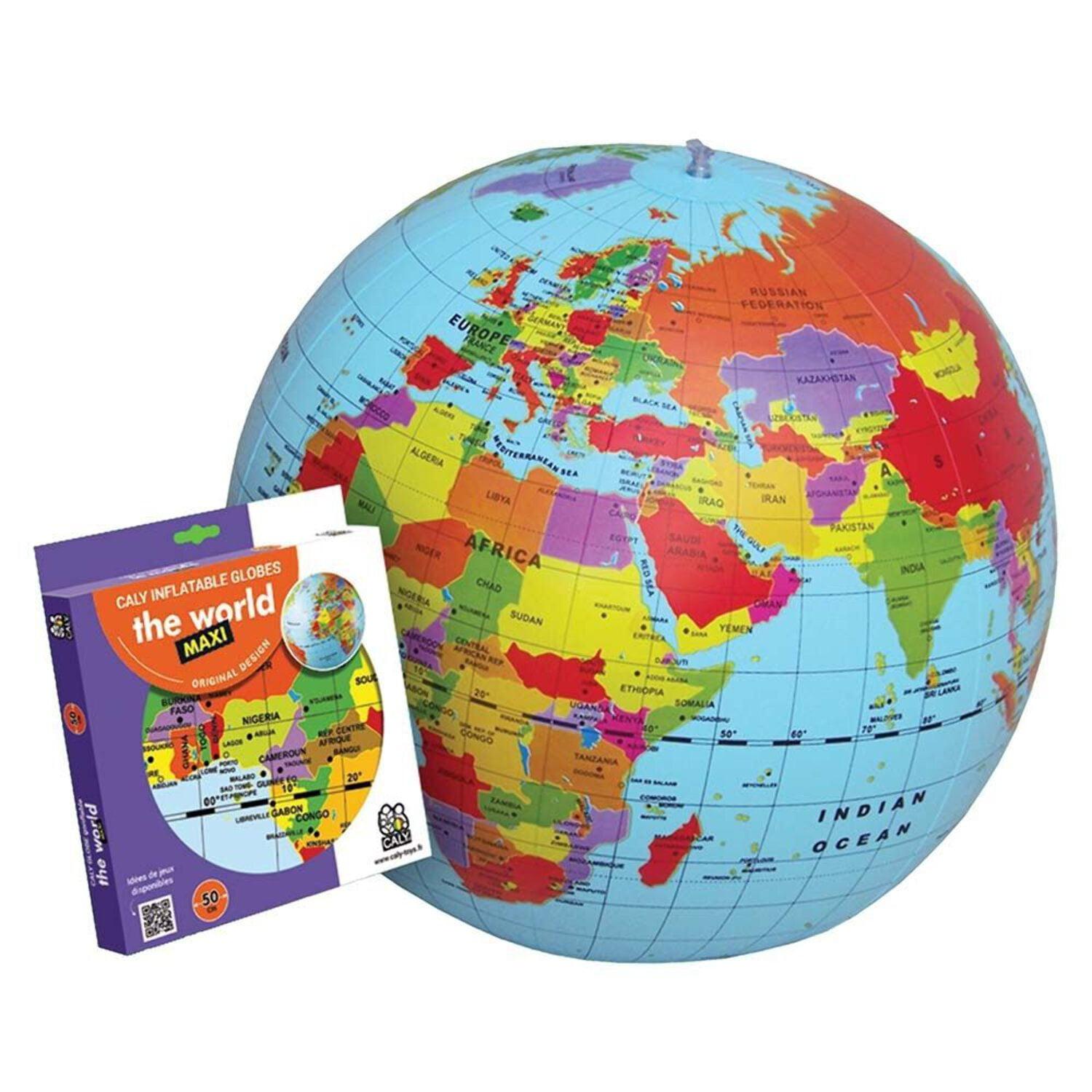 20-Inch Inflatable Educational Globe for Kids