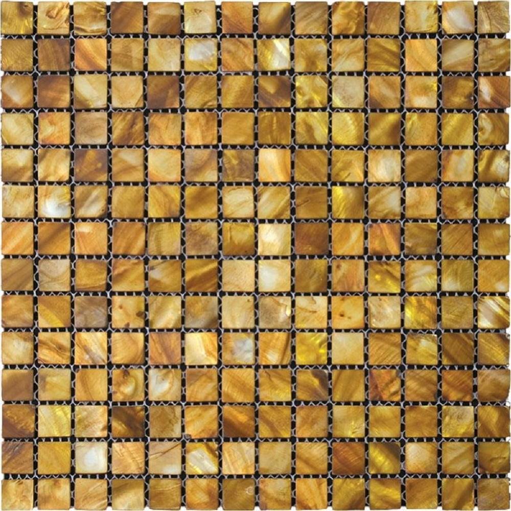 12" x 12" Gold Mother-of-Pearl Mosaic Tile Sheet