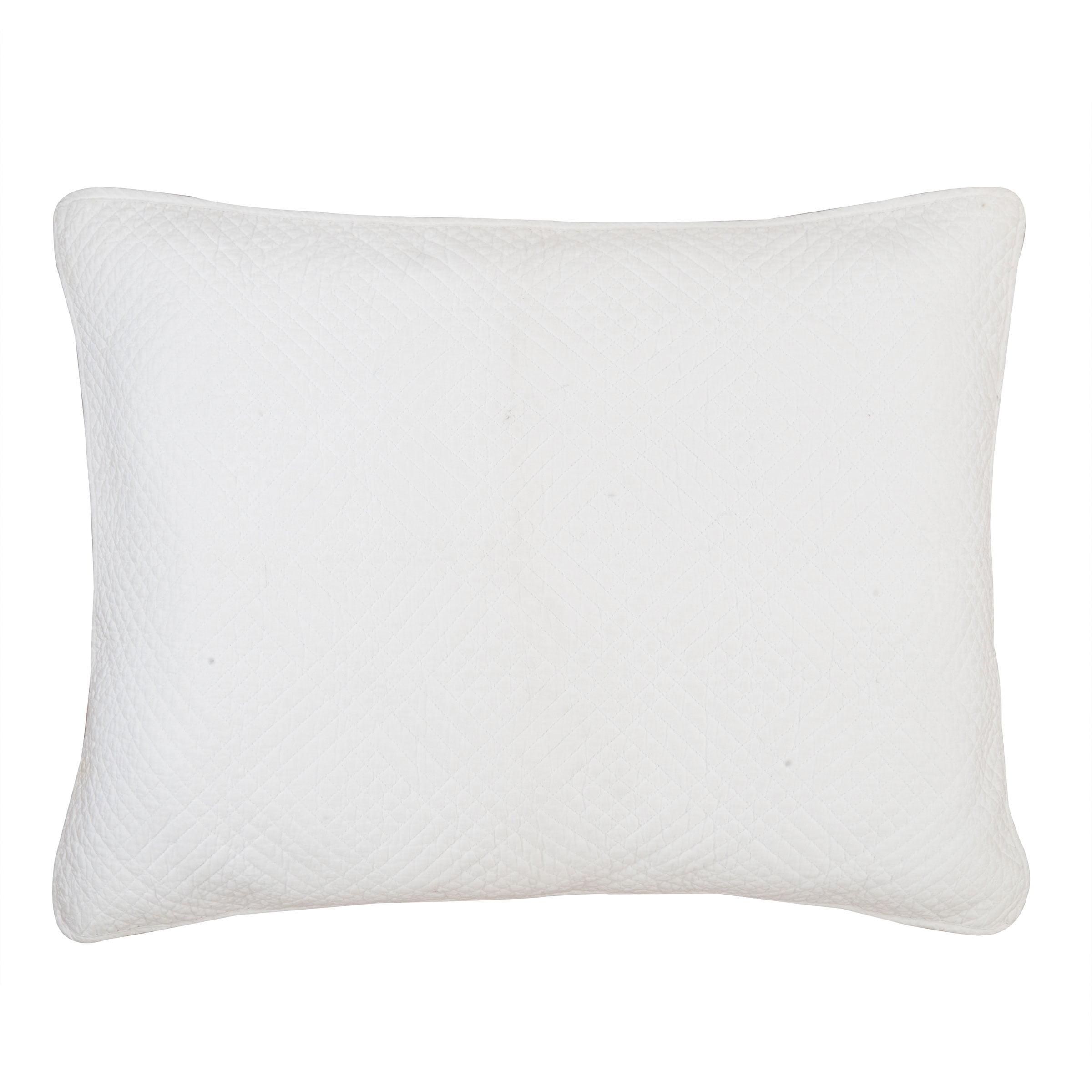 C&F Home 20" x 26" Hampton White Cotton Standard Sham Matelasse - Machine Washable