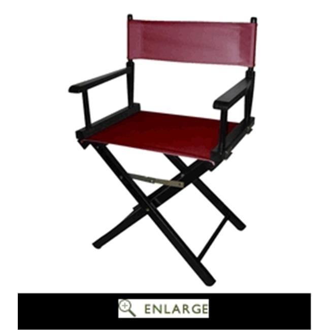 18" Director's Chair Black Frame-Burgundy Canvas