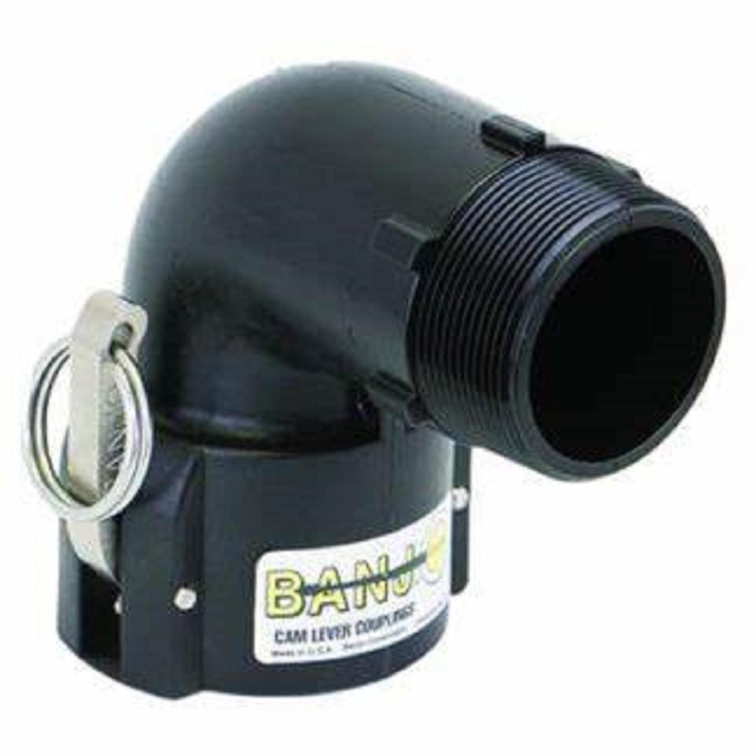 Banjo 90 Deg 2" Female Coupler - 2" Male Thread Poly Cam Lever (200B90)