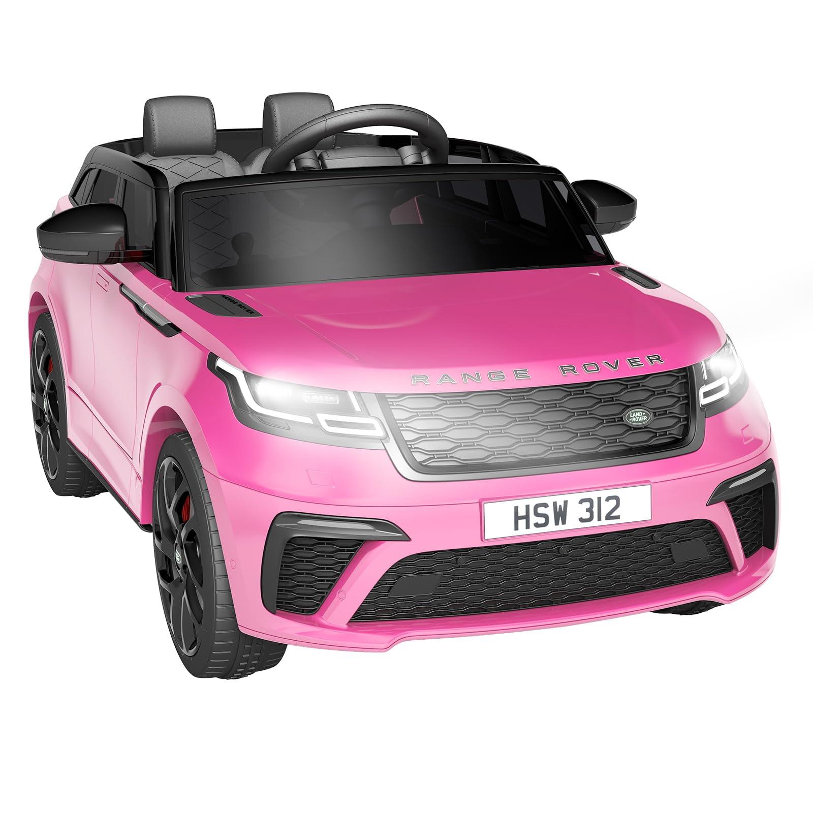 Pink 12V Licensed Land Rover Ride-On Car with Remote Control