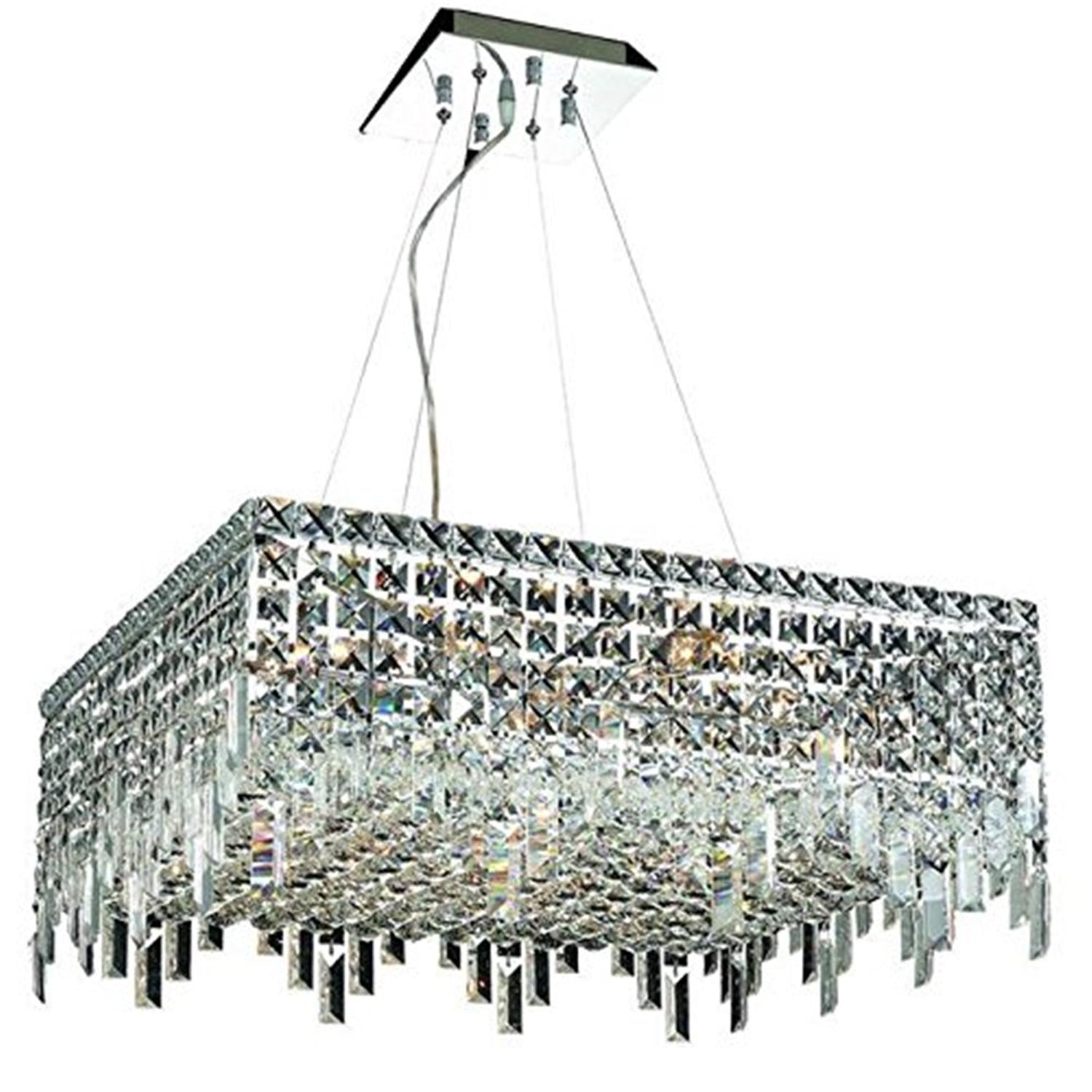 Maxime Chrome and Clear Crystal 12-Light Chandelier