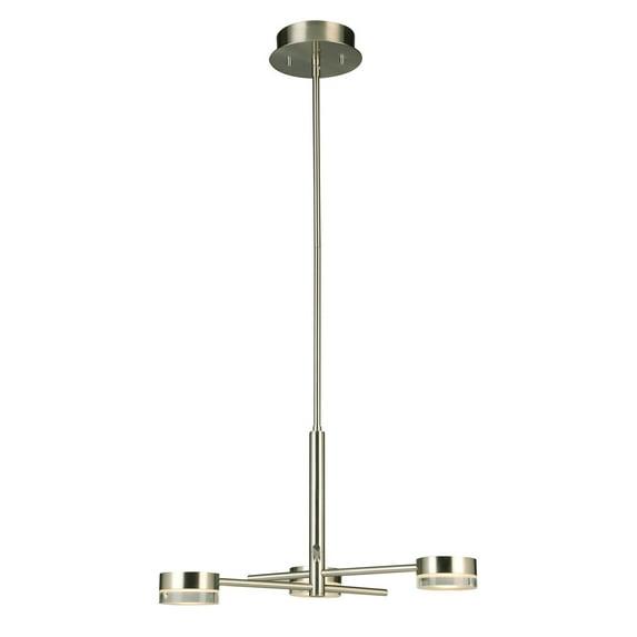 203967A-Eglo Lighting-Transton - 3-Light Led Chandelier - Brushed Nickel