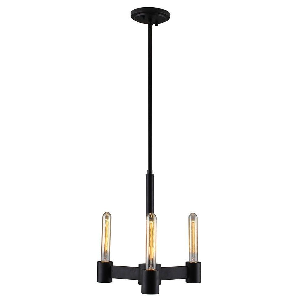 Broyles Matte Black 3-Light Transitional Ceiling Light