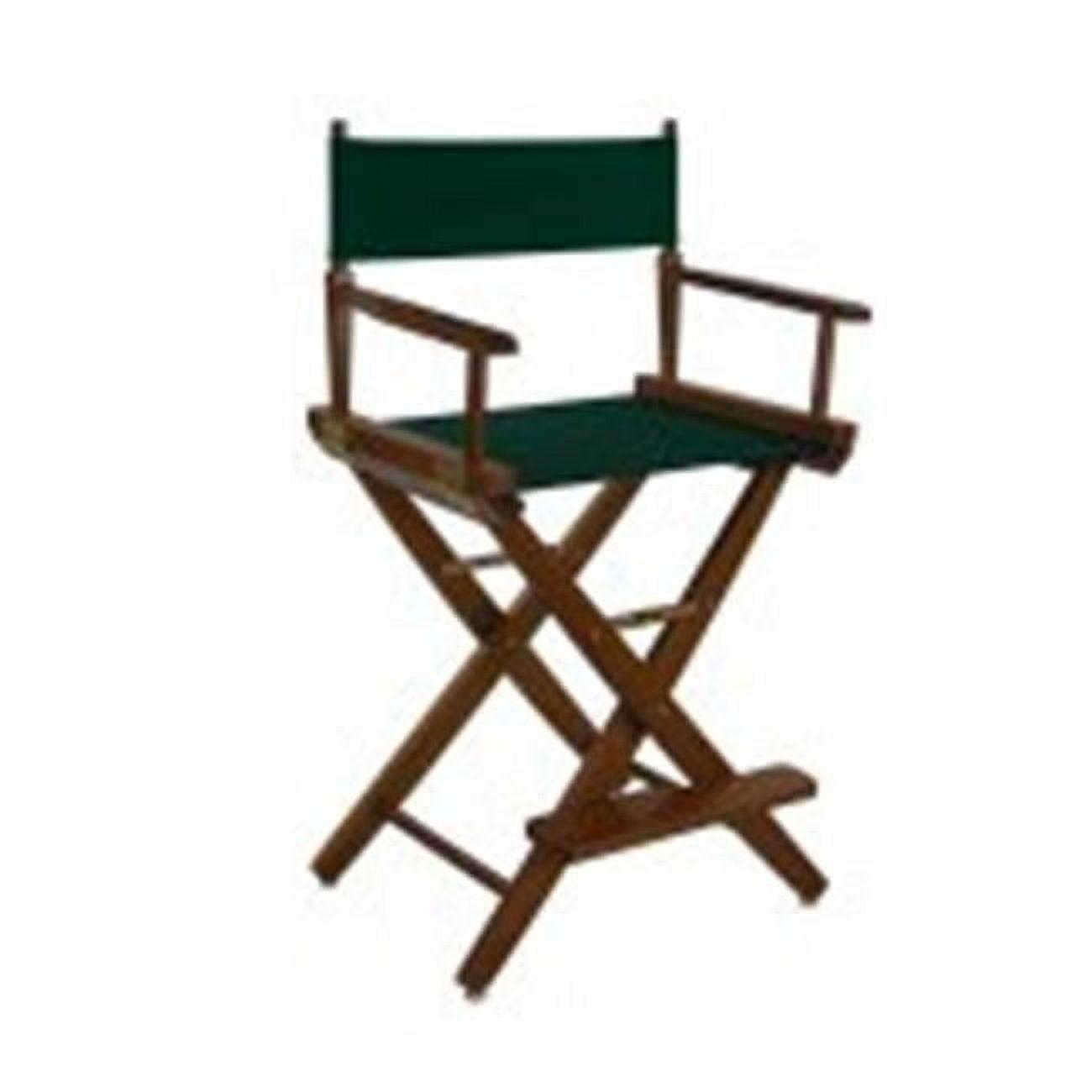 206-24-032-32 24 in. Extra-Wide Premium Directors Chair, Oak Frame with Hunter Green Color Cover