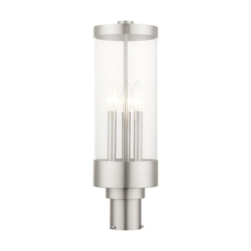 Livex Lighting Hillcrest 3 - Light Post Light in  Brushed Nickel