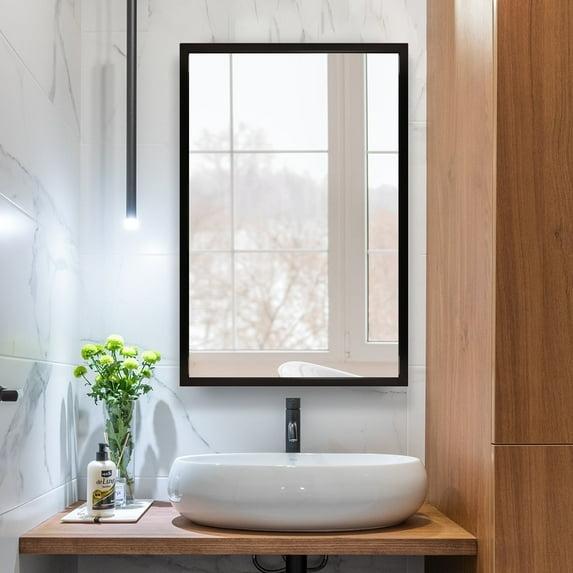 20x30 Black Rectangle Wall Mirror
