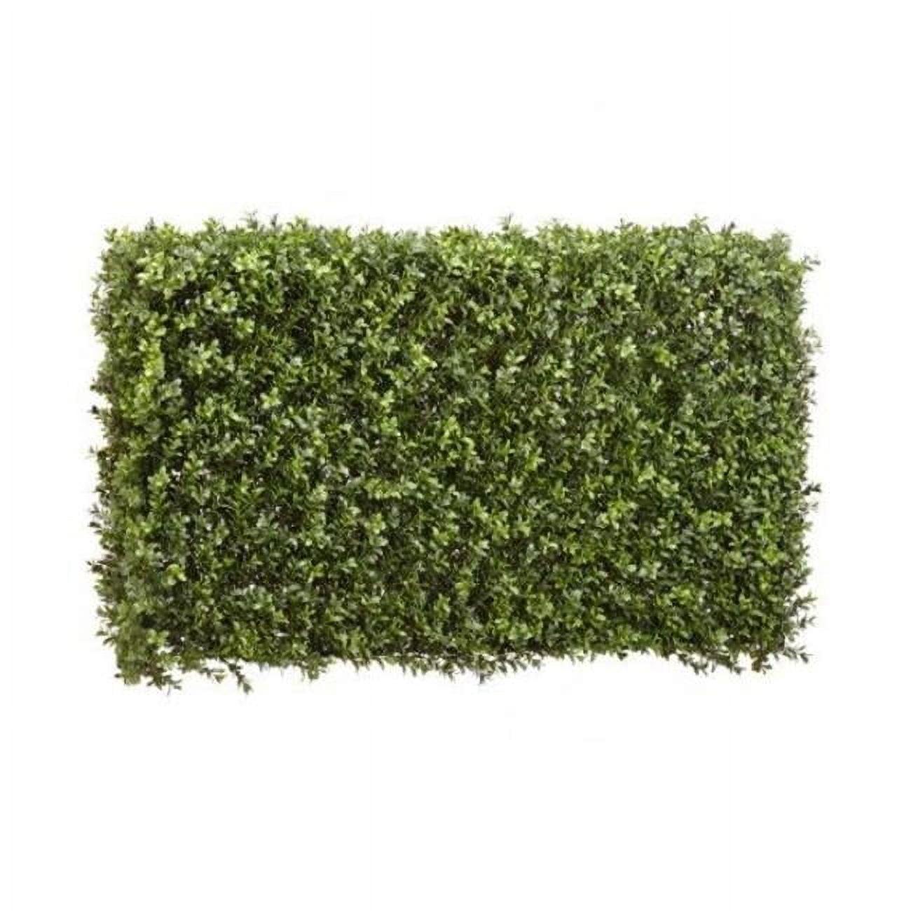 21.5 x 37 x 7 Inch UV-Resistant Green Artificial Boxwood Topiary Hedge