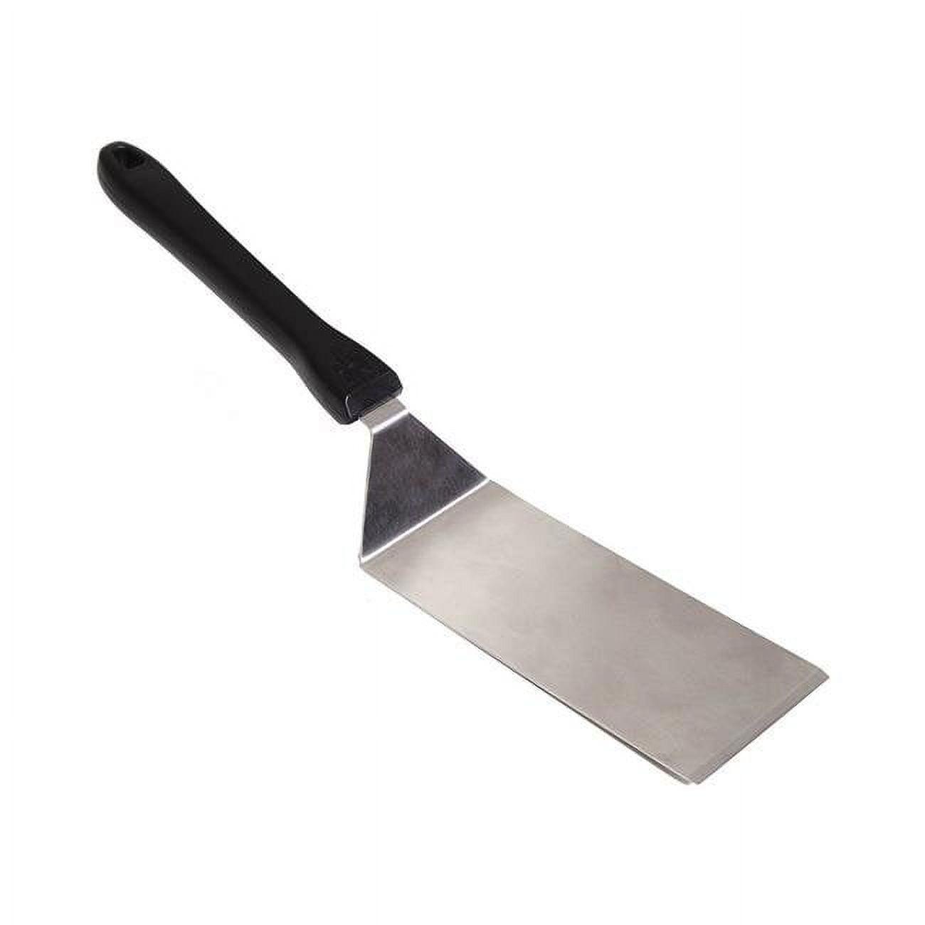 Heavy Duty Stainless Steel Chef Turner with Black Handle