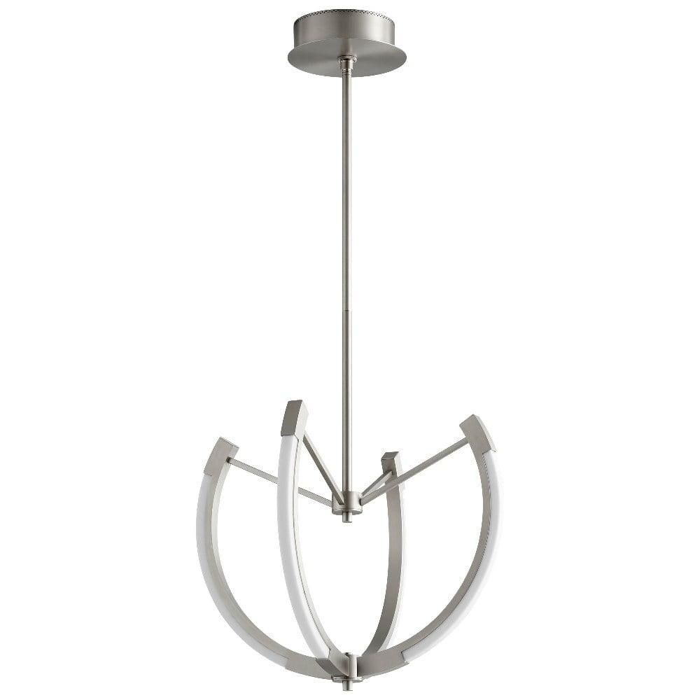 21 Inch 40W 4 Led Chandelier-Satin Nickel Finish Oxygen Lighting 3-6140-24