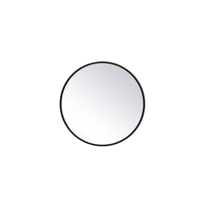 Elegant Lighting Metal frame round mirror 21 inch in Black
