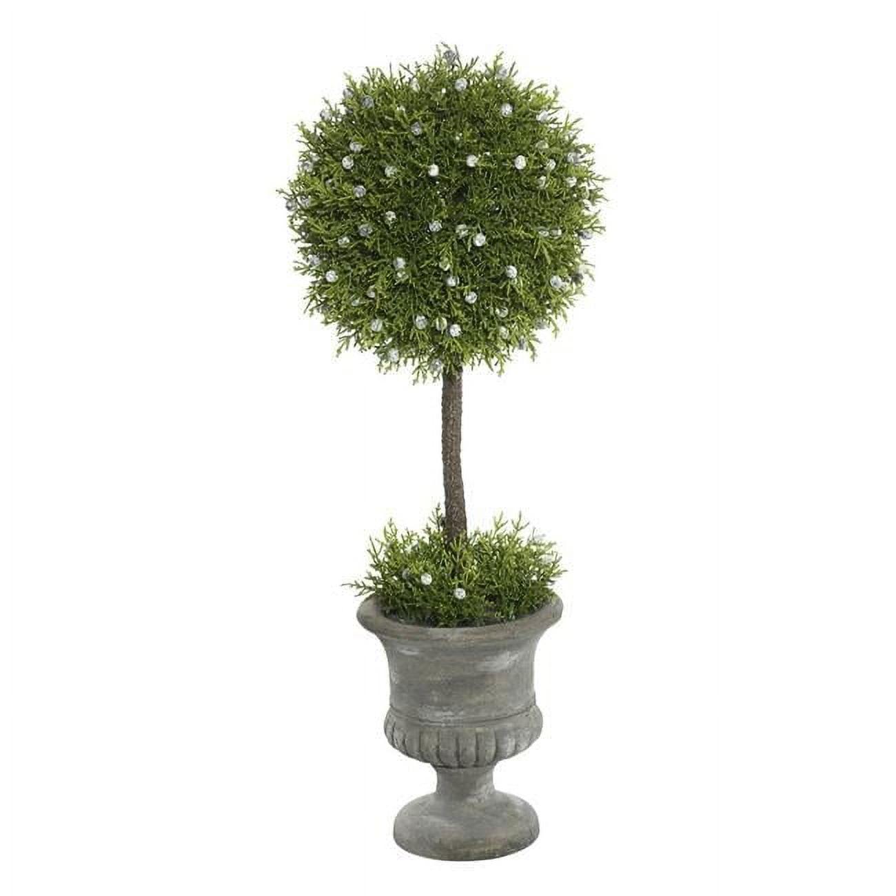 Vickerman 21" Artificial Green Oregon Juniper Topiary.