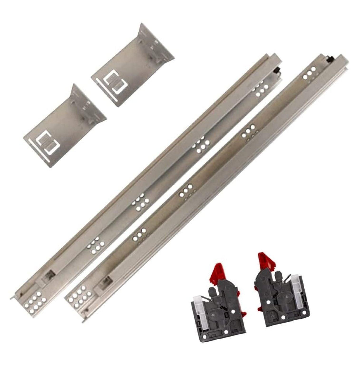 21 in. Soft Close Full Extension Undermount Drawer Slides 85 lb Capacity