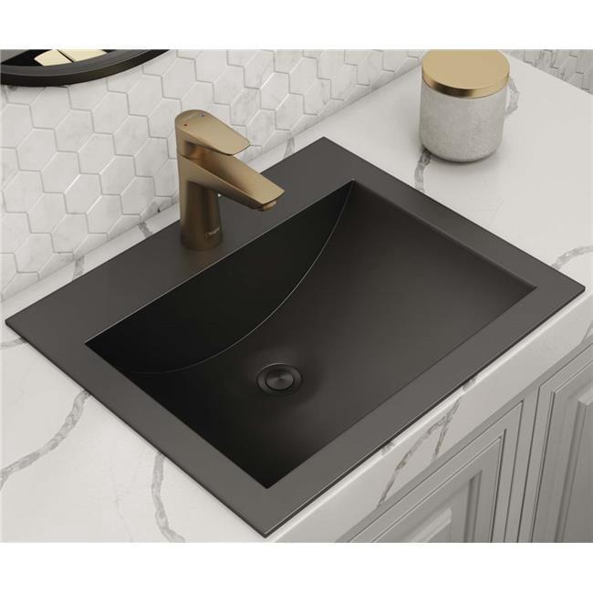 Ruvati 21 x 17 inch Drop-in Topmount Bathroom Sink Stainless Steel