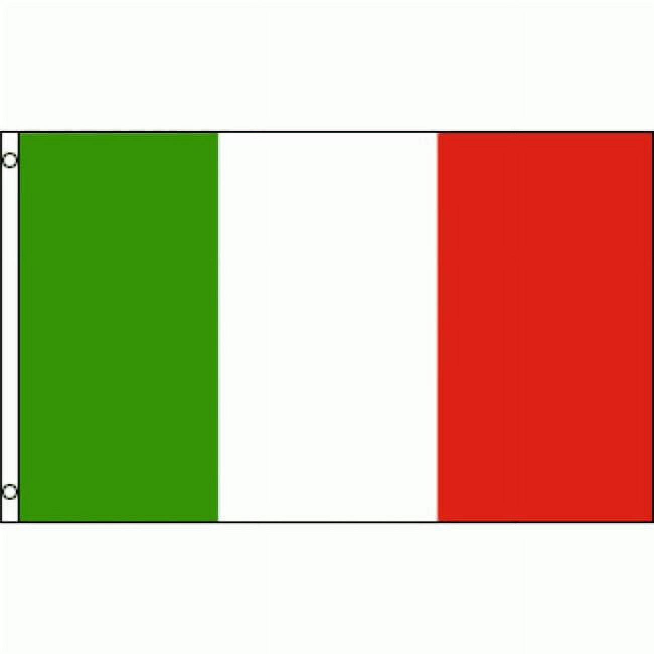 36 x 60 Inch Italy Polyester Flag with Canvas Header