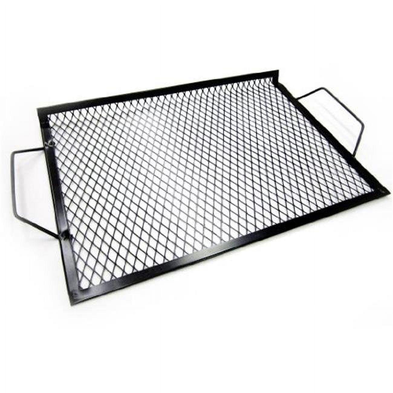 Black Non-Stick Steel Grill Topper with Handles, 11 x 15 Inch