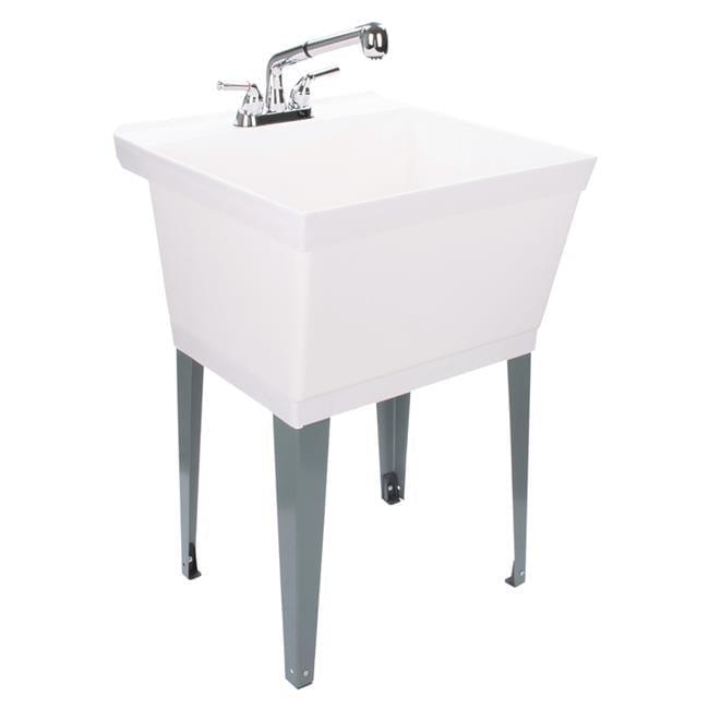 23.5''' L x 22.87'' W Free Standing Laundry Sink with Faucet