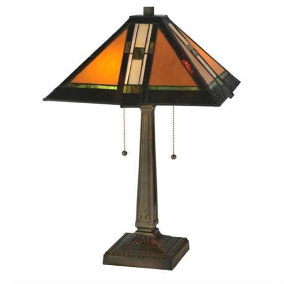 Meyda Lighting Meyda Tiffany & Stained Glass Metal Table Lamp