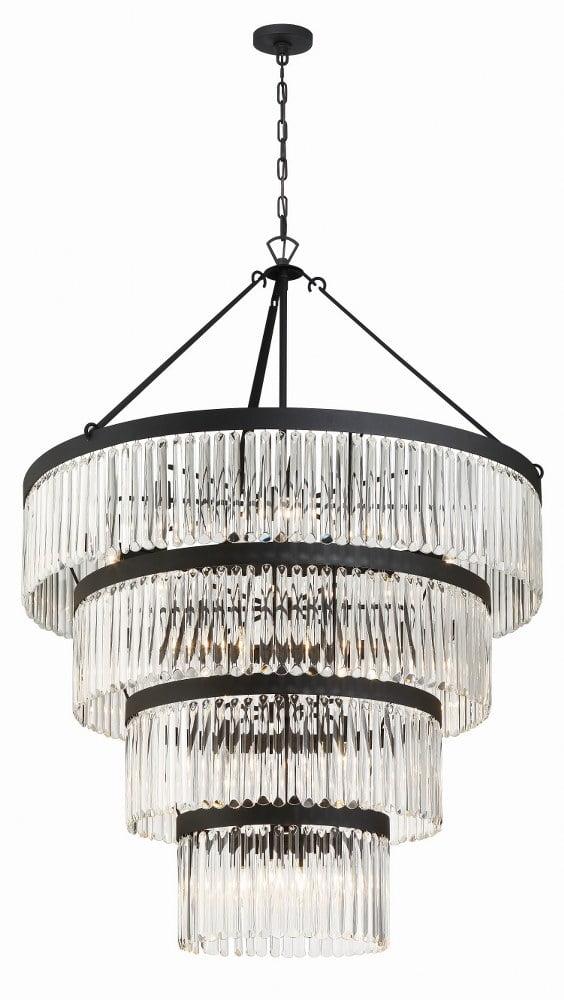Crystorama Lighting Emory 22 - Light Chandelier in  Black Forged
