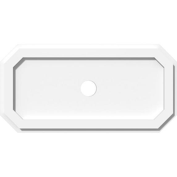 22"W x 11"H x 2"ID x 7 1/2"C x 1"P Emerald Architectural Grade PVC Contemporary Ceiling Medallion