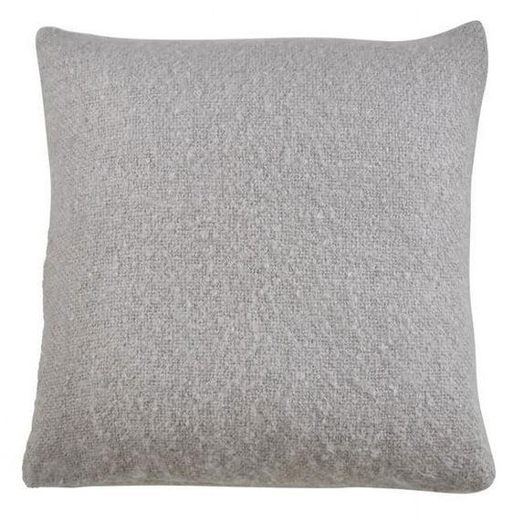 22"x22" Oversize Faux Mohair Poly Filled Square Throw Pillow Gray - Saro Lifestyle