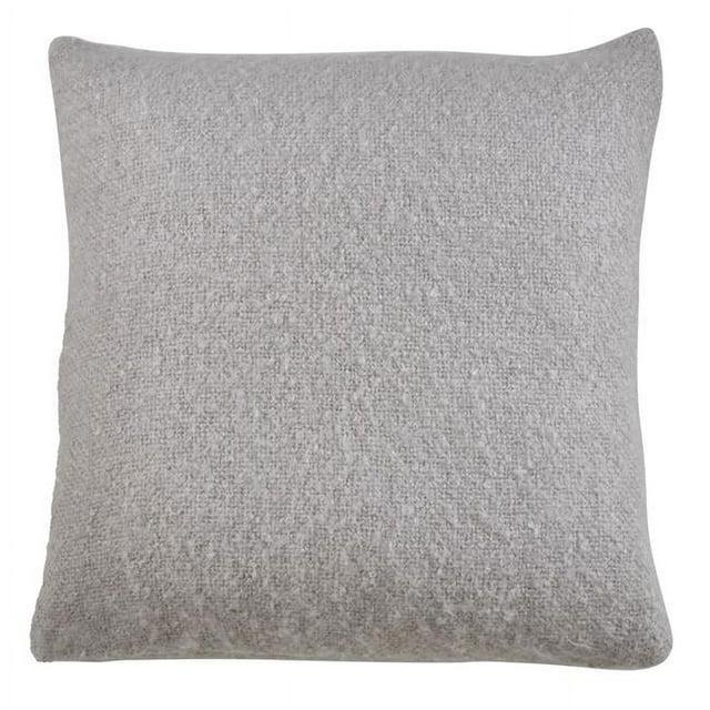 22"x22" Oversize Faux Mohair Poly Filled Square Throw Pillow Gray - Saro Lifestyle