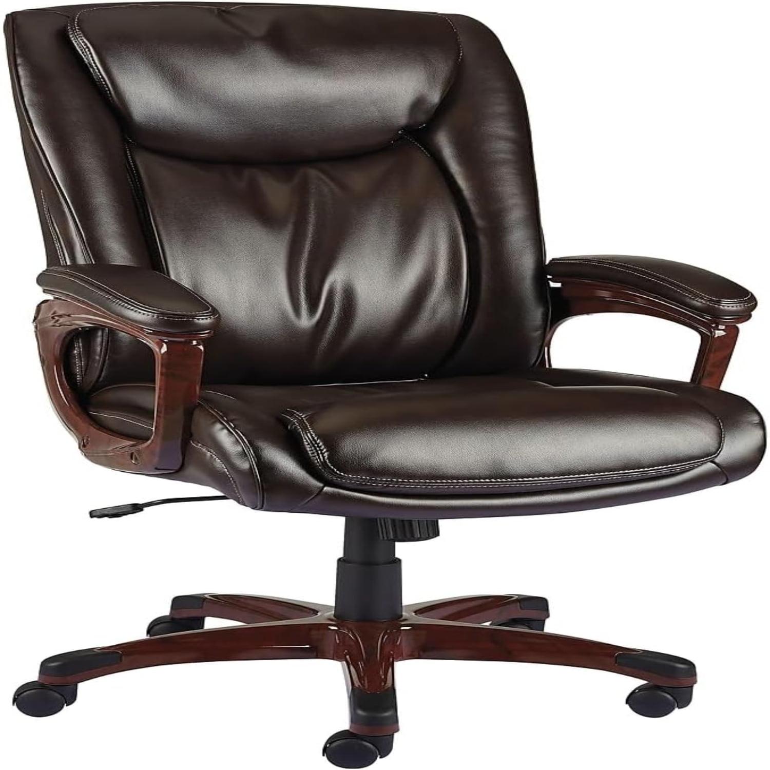 HITOUCH BUSINESS SERVICES Westcliffe Bonded Leather Computer and Desk Chair Brown 50219R-CC