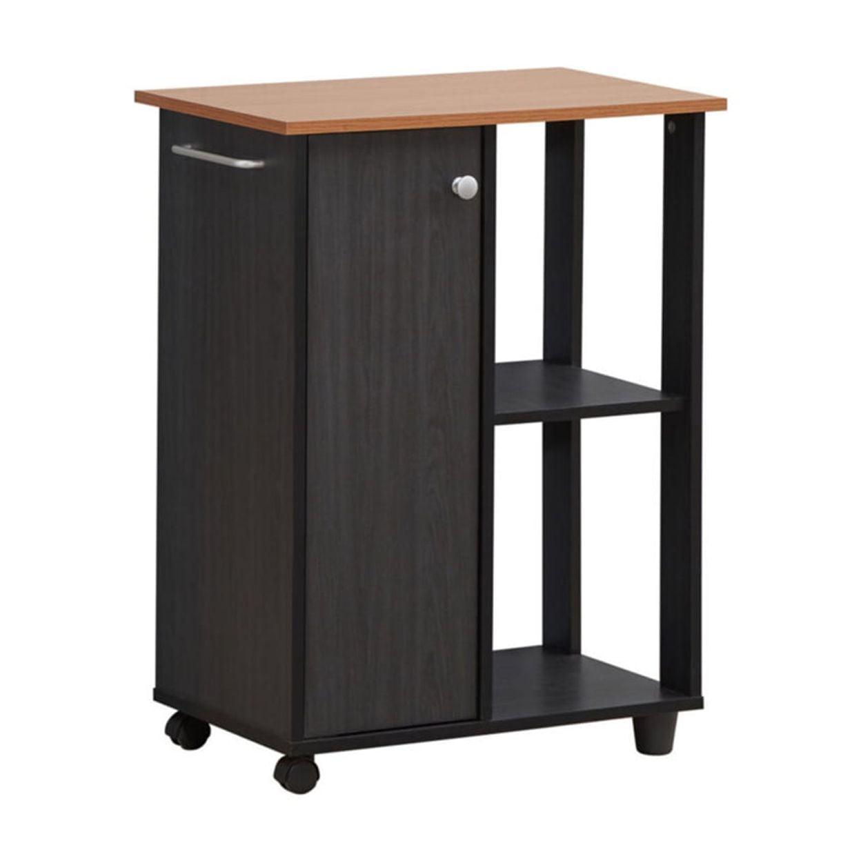 23.6" Wide Open Shelves and Cabinet Space Kitchen Cart