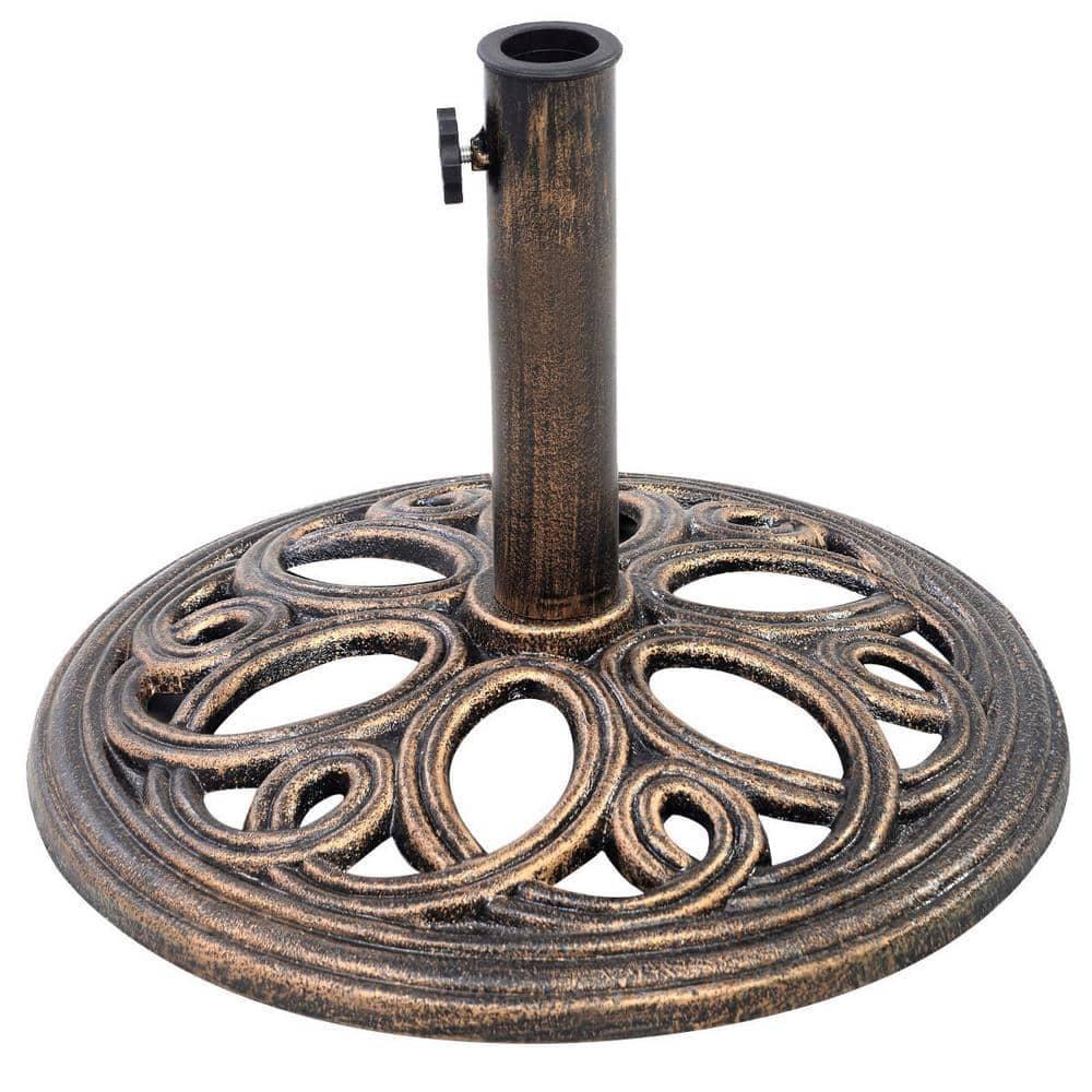 Bronze Cast Iron 23.6 lb Patio Umbrella Base