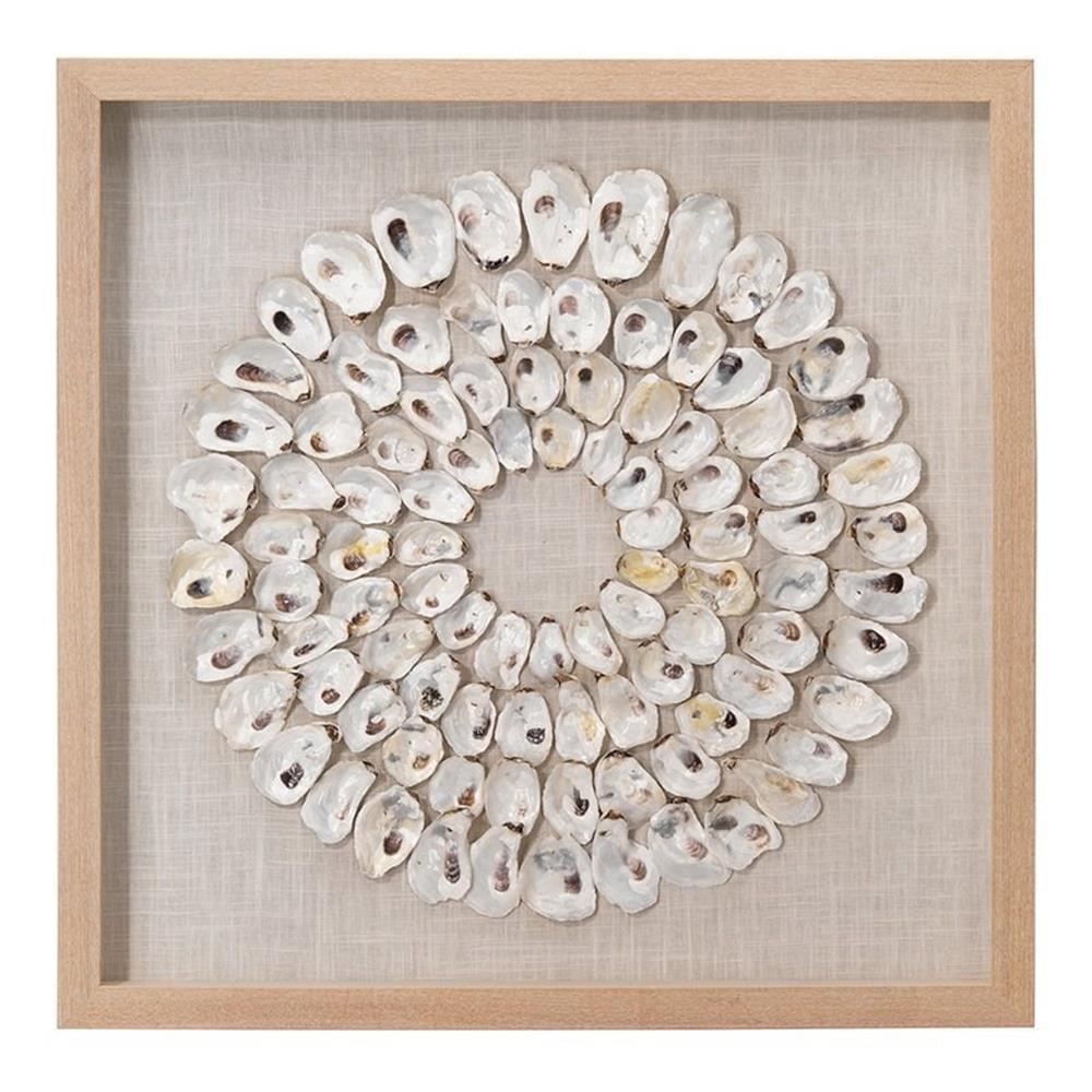 Maldives Framed Wall Art In White Abalone Shells