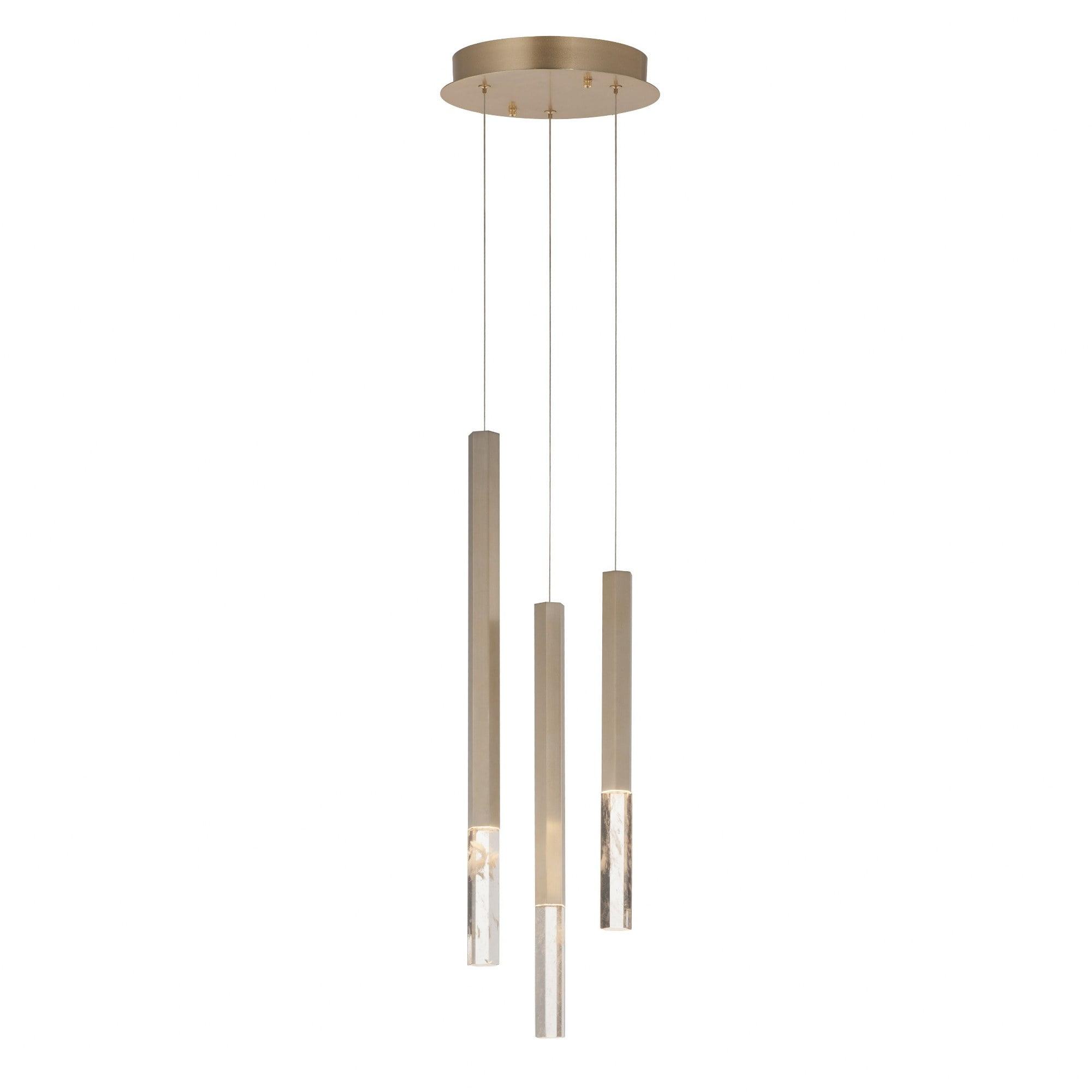 23.75 Inch 15W 3 Led Pendant-Gold Finish Et2 Lighting E11023-95Gld