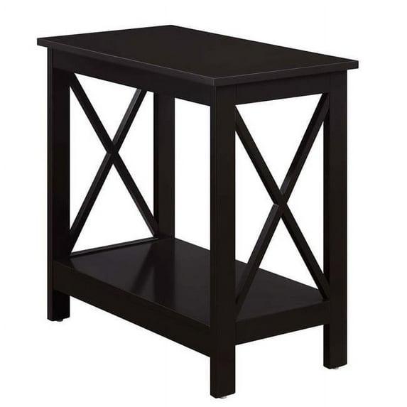 23.75 x 12 x 23.75 in. Oxford Chairside End Table with Shelf, Espresso