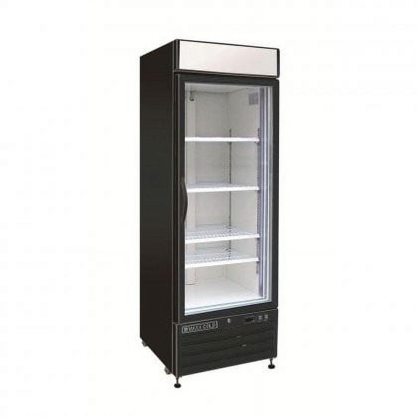 23 cu. ft. Black Single Door Merchandiser Refrigerator with Glass Door