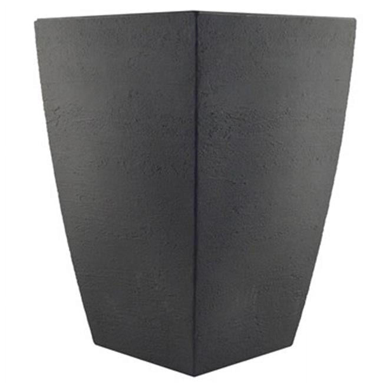 Tusco Modern Tall Square Slate Planter, Weather-Resistant 23"H