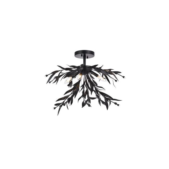 23 in. Priscilla Flush Mount in Black