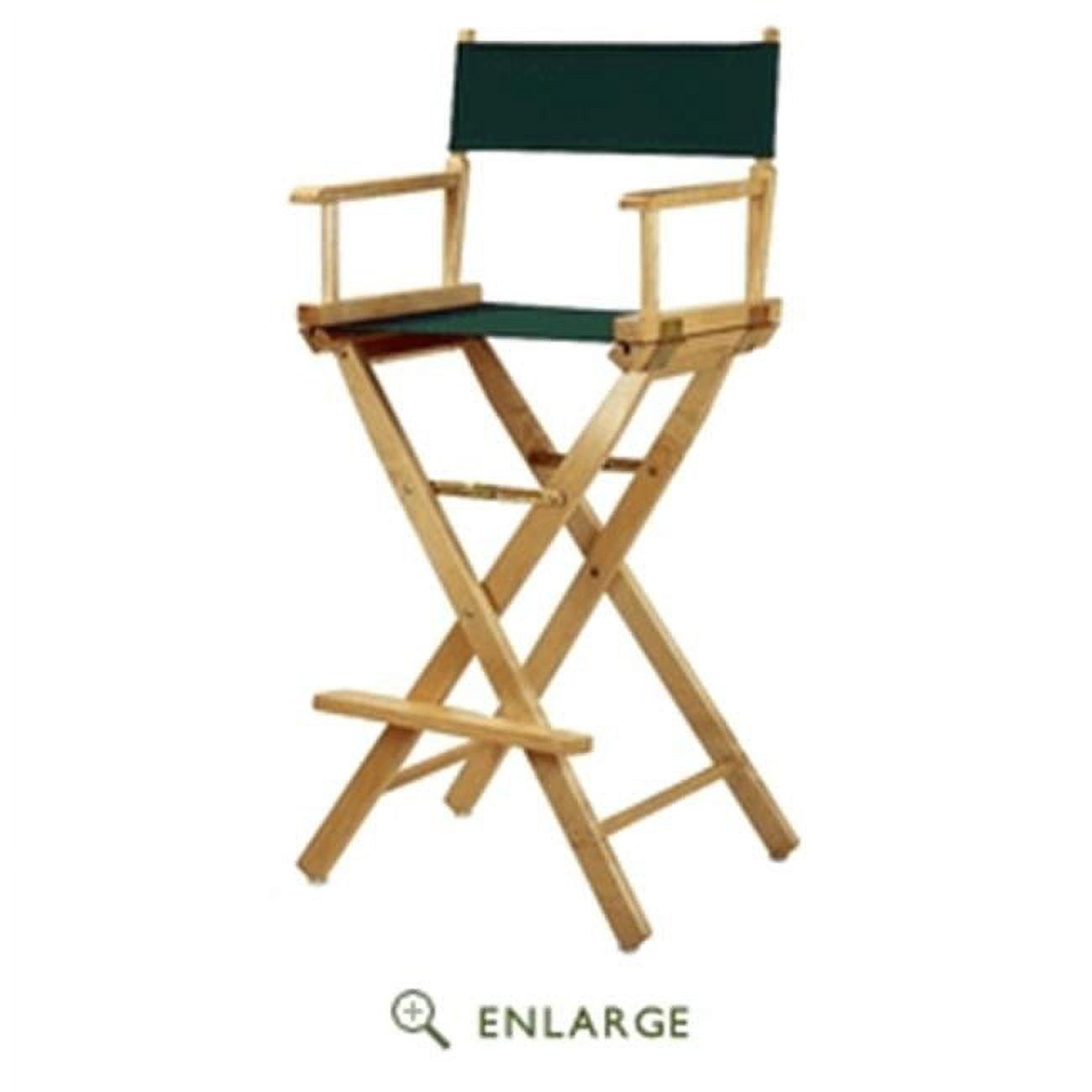 230-00-021-32 30 in. Directors Chair Natural Frame with Hunter Green Canvas