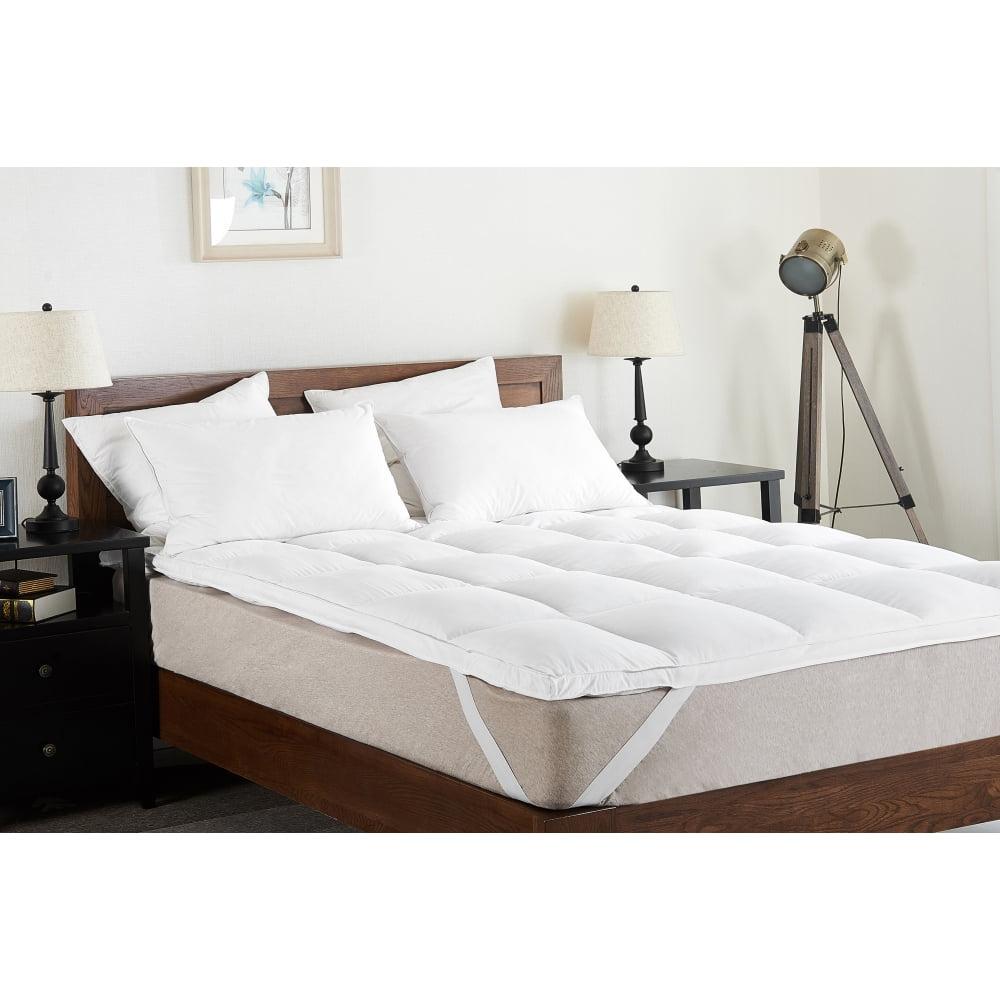 Cheer Collection Luxury Down  Alternative Mattress Topper with Anchor Bands (Queen)